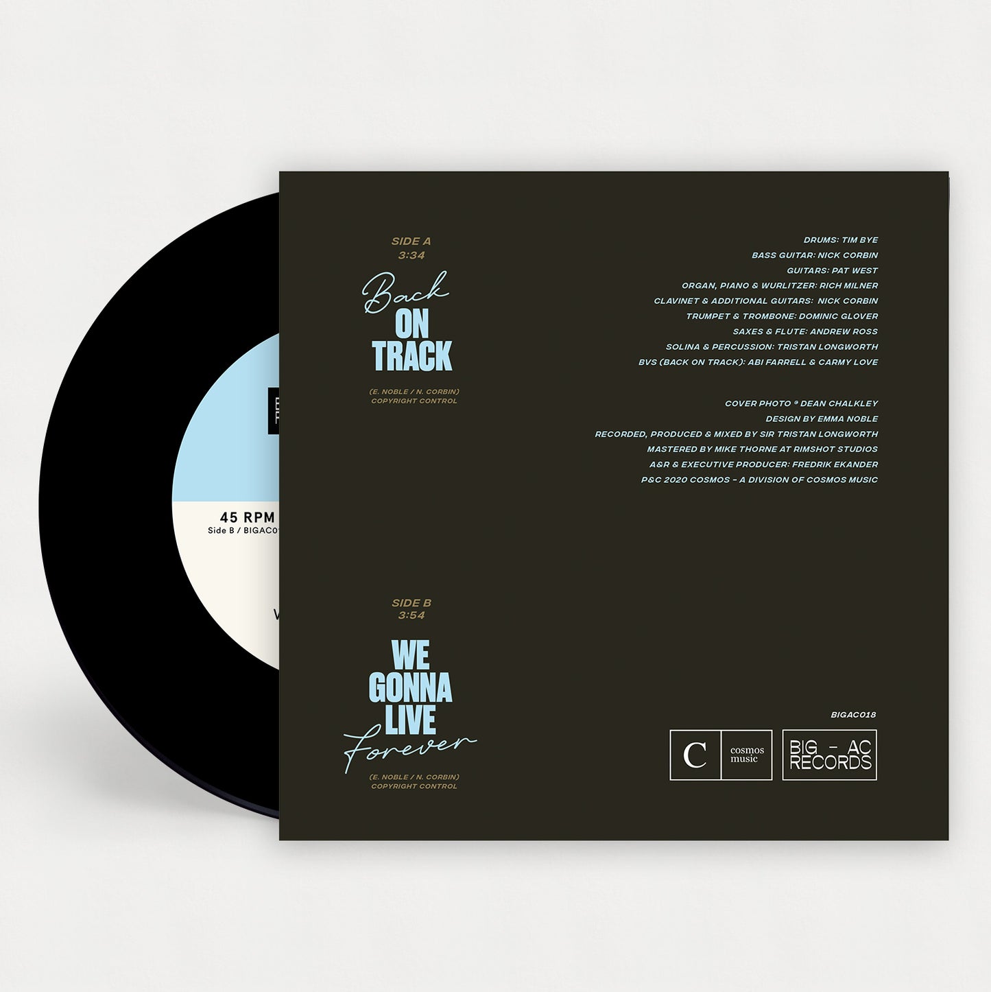 Emma Noble & Nick Corbin - Back On Track 7" Single